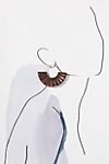Demetria Wooden Fan Hoop Earrings #2