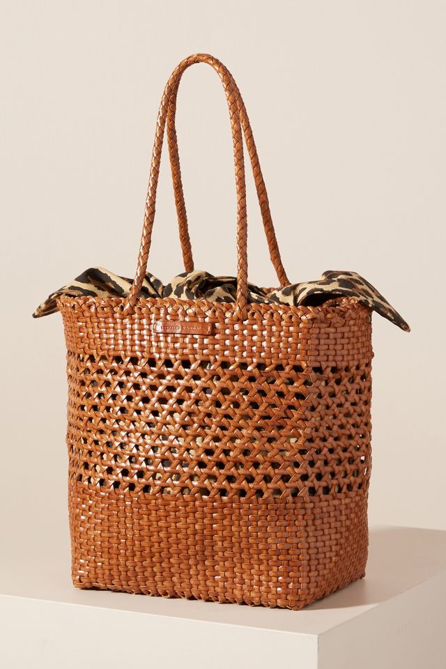 Loeffler randall discount woven leather tote