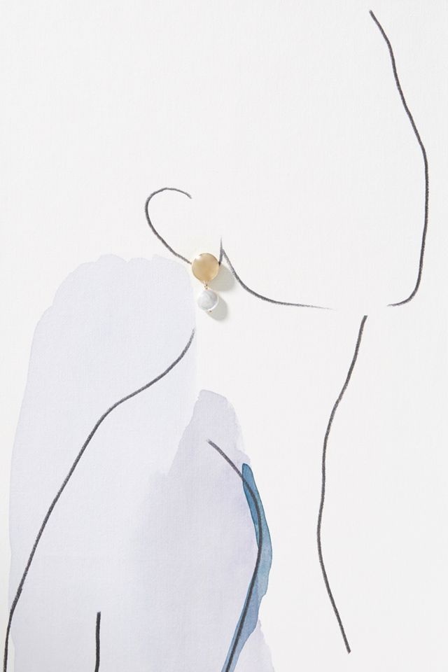 Young Frankk Coin Pearl Drop Earrings #2
