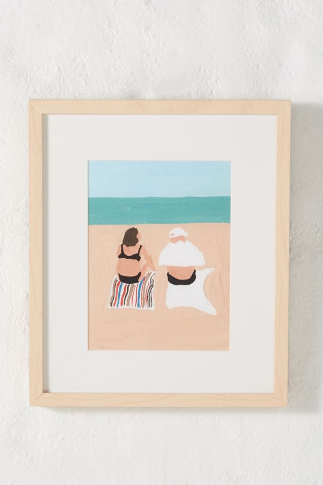 Sitting at the Beach Wall Art #1