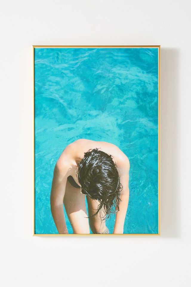 Swimming in Turquoise Water, Corsica Wall Art #1