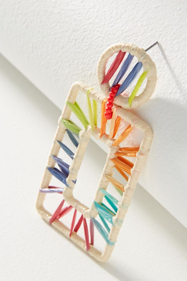 BaubleBar Rainbow Square Drop Earrings #1