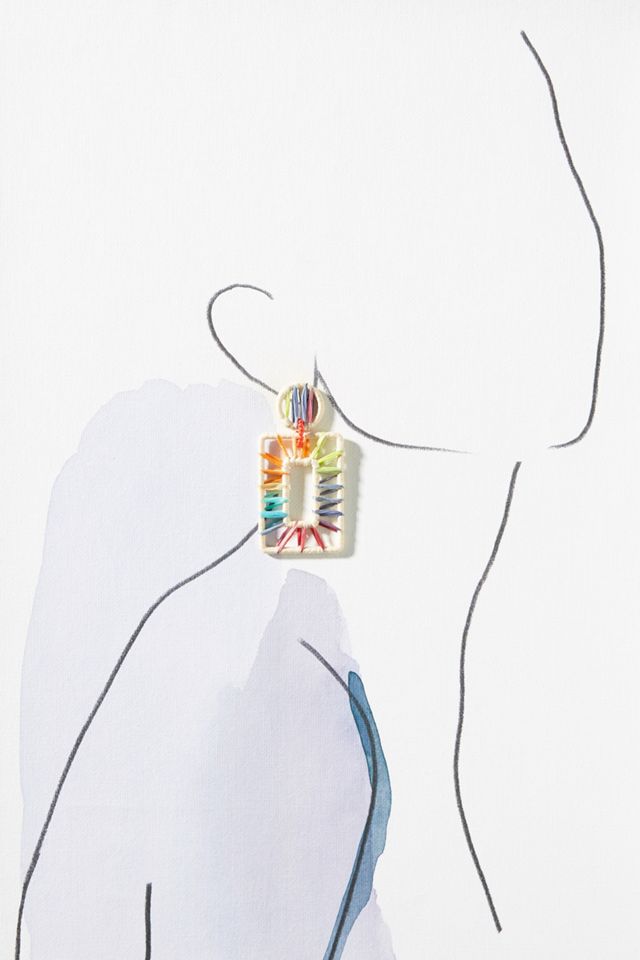 BaubleBar Rainbow Square Drop Earrings #2