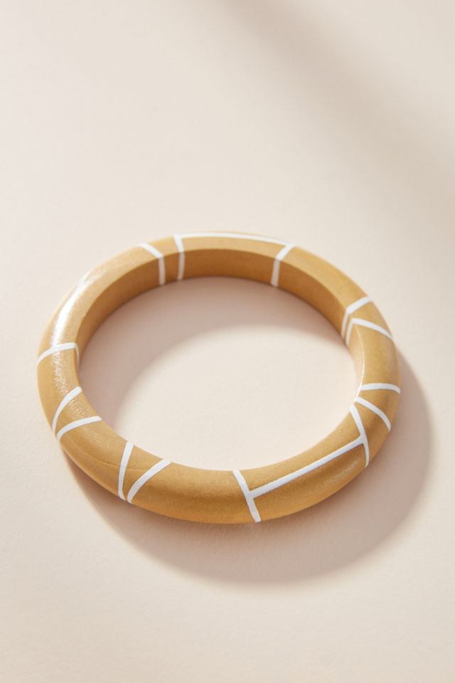 Elk Geometric Wooden Bangle Set #1