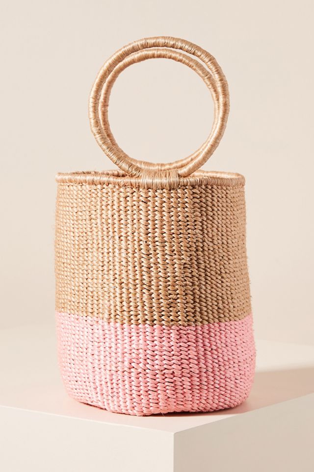 Babette Raffia Bucket Bag #1