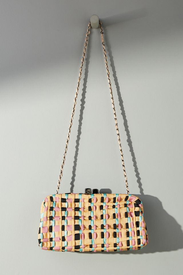 Maria La Rosa Dado Woven Clutch #1