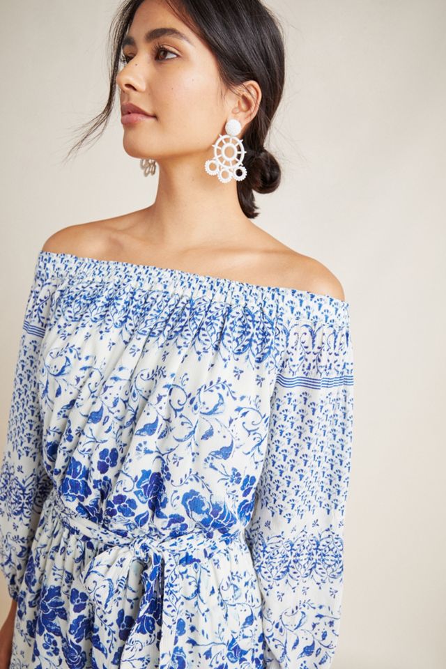 Clemente Off-The-Shoulder Romper #1