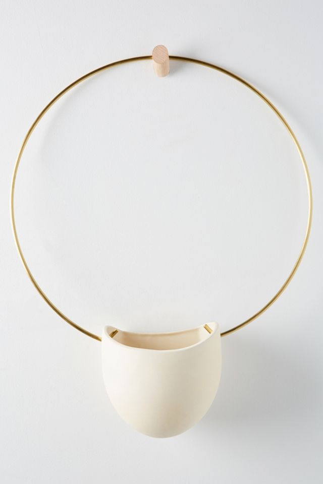 Brass Spora Hanging Planter #1