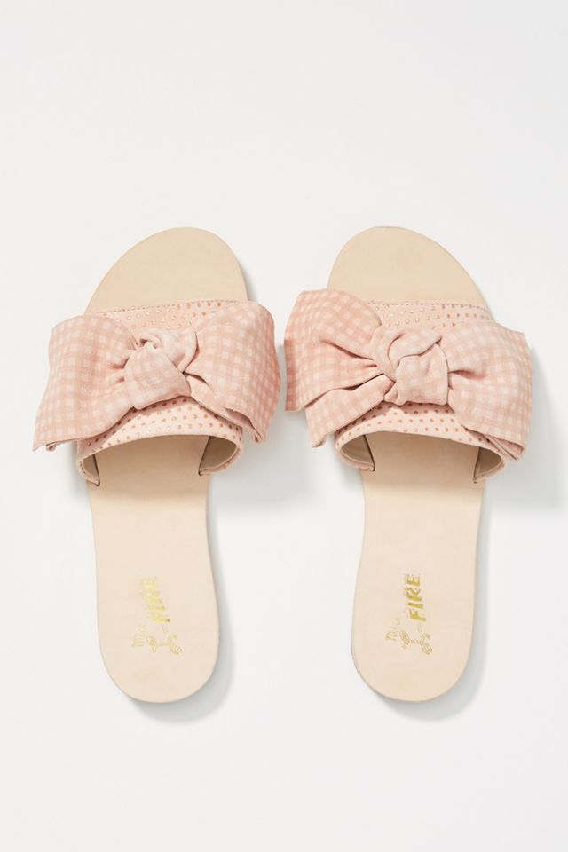 Miss L Fire Bow Slide Sandals #1