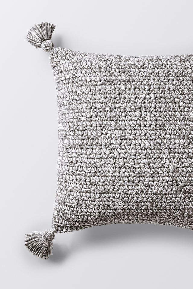 Coyuchi Woven Tassel Organic Dec Pillow Cover AnthroLiving