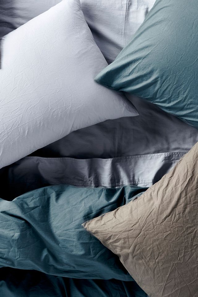 Twin Alpine White Organic Cotton Percale Sheet Set