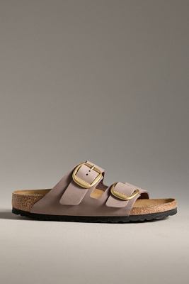 Birkenstock Arizona Big Buckle Nubuck Sandals In Purple