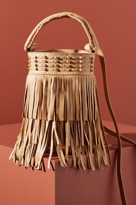 Cleobella Scarlet Fringed Bucket Bag