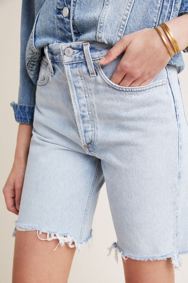 AGOLDE 90s High-Rise Denim Bermuda Shorts #1