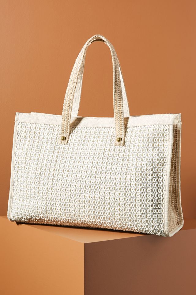 Cora Raffia Tote Bag | Anthropologie