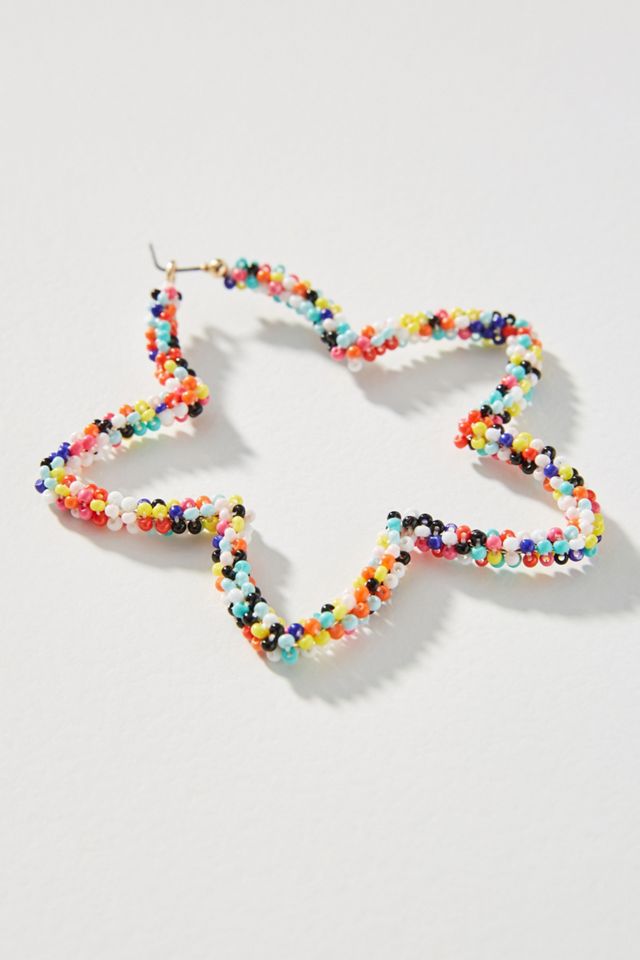 BaubleBar Statement Flower Hoop Earrings #1