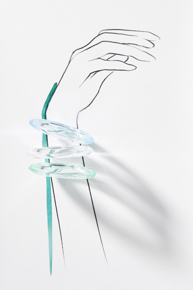 BaubleBar Resin Bangle Bracelet Set #2