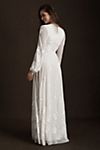 BHLDN Nassau Long-Sleeve Deep-V Embroidered Side-Slit Wedding Gown #2