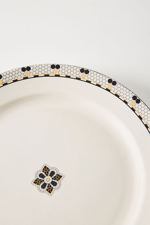 One 1 Anthropologie Bistro Tile Dinner Plate 10 3/8” Brand New 