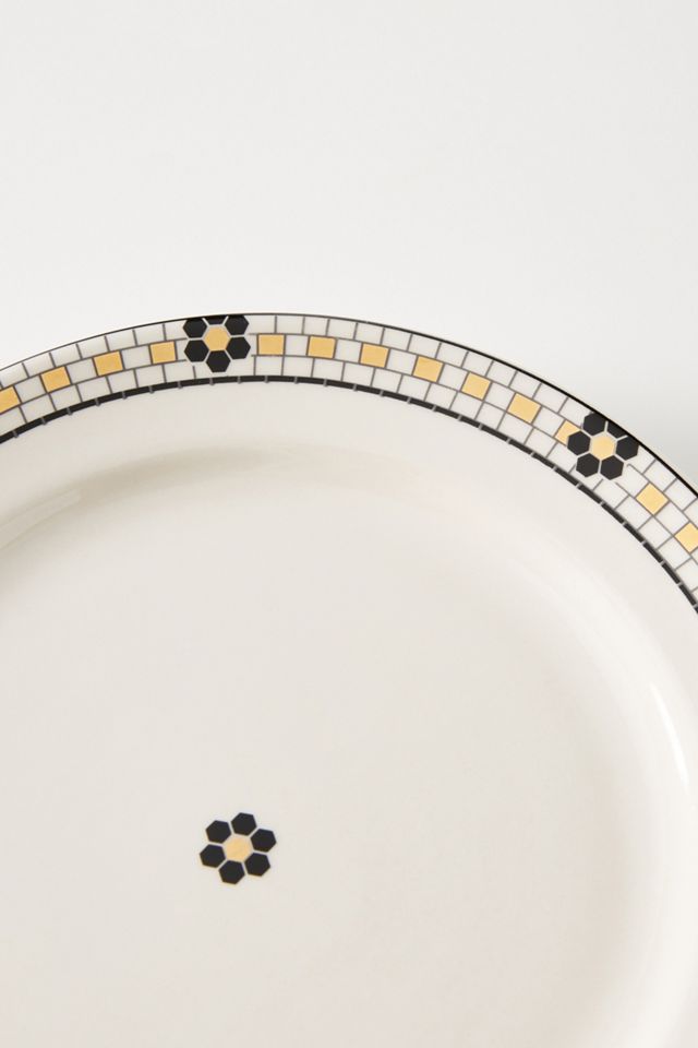 期間限定セール! Anthropologie Bistro Tile Side Plates The Bistro Tile Stoneware Side Plates, Set of 4 | AnthroHome