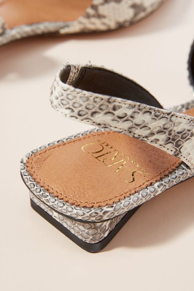 Sarto by Franco Sarto Snake-Printed Slingback Flats #3
