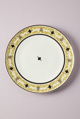 Anthropologie Bistro Garden Tile Dinner Plate By  In Yellow Size Dinner