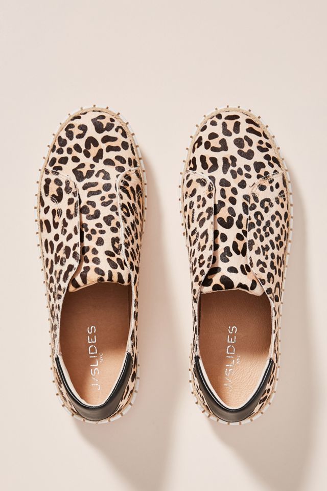 J/Slides Leopard-Printed Slip-On Sneakers #1