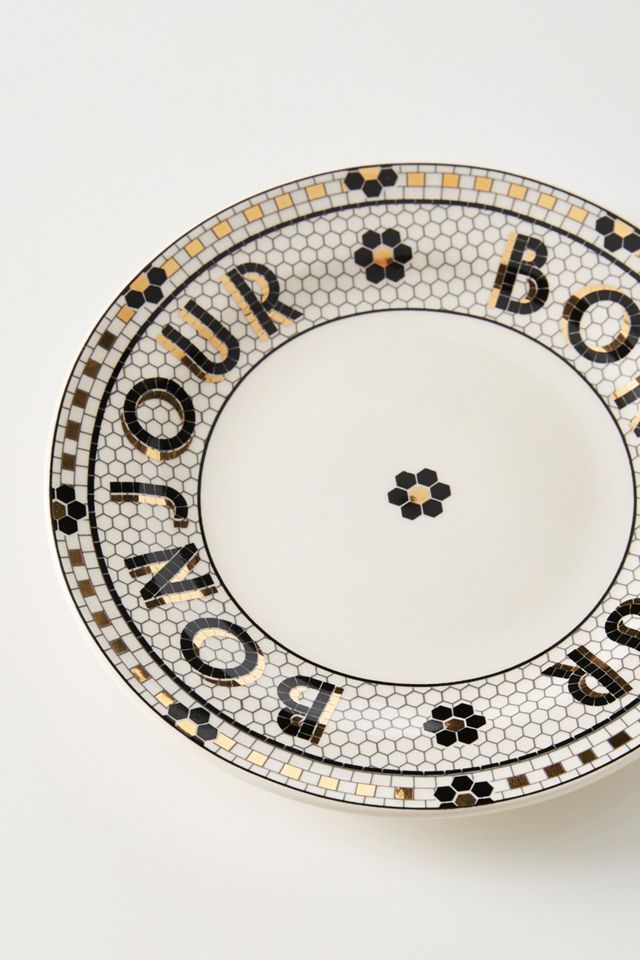 期間限定セール! Anthropologie Bistro Tile Side Plates The Bistro Tile Stoneware Side Plates, Set of 4 | AnthroHome