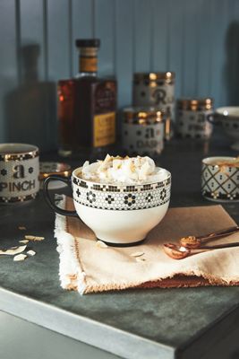 The Bistro Tile Stoneware Teacups, Set of 4