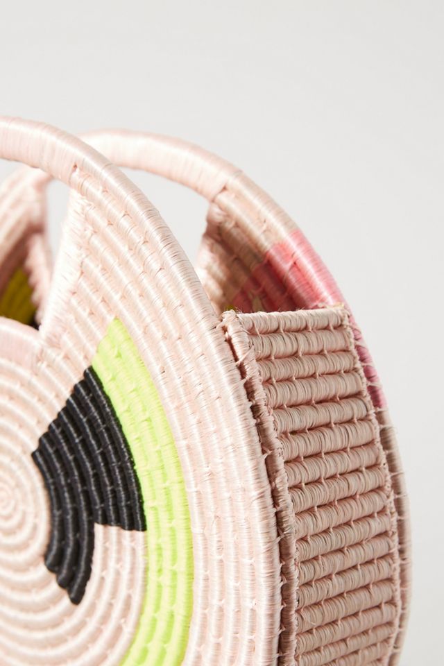 Ellie Neon Woven Circle Clutch #2