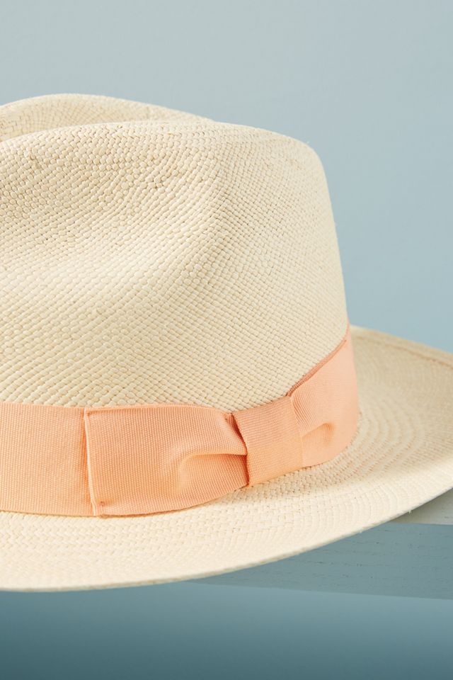 Sensi Studio Bow-Embellished Straw Fedora #1