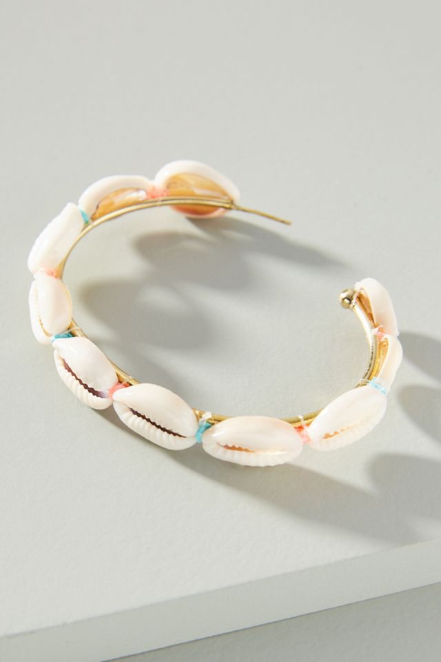Lena Bernard Colorblocked Shell Hoop Earrings #1