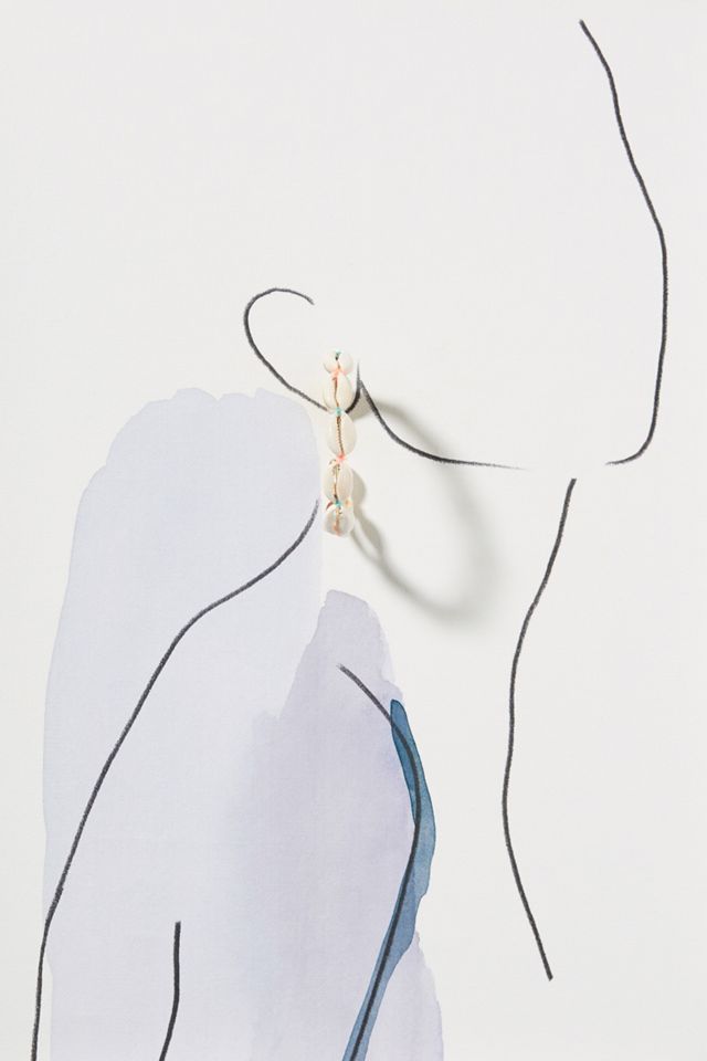 Lena Bernard Colorblocked Shell Hoop Earrings #2