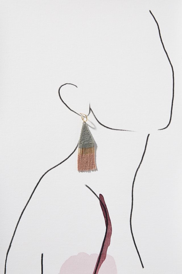 Franja Beaded Drop Earrings #2