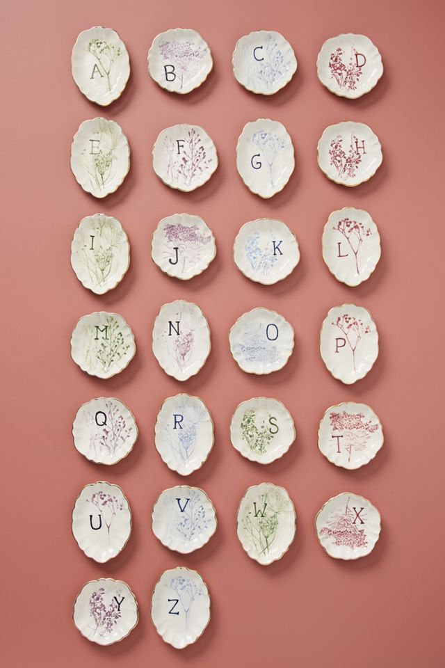 Botanical Monogram Trinket Dish #1