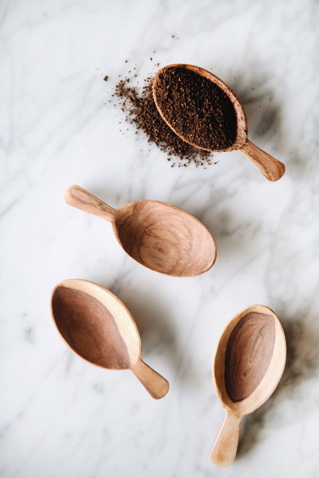 Roan Iris Wild Olive Wood Petal Scoop Set - BROWN, Standard, One Size