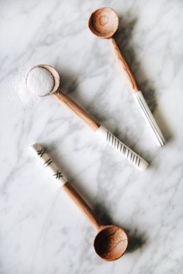 Connected Goods Wild Olive Wood Sugar Spoon Set