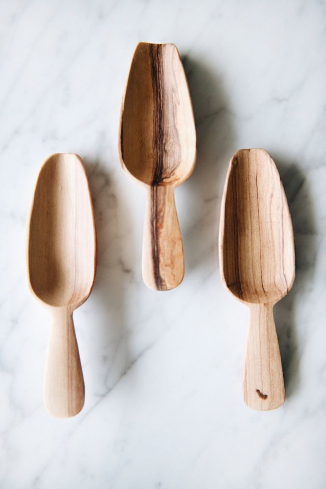 Roan Iris Wild Olive Wood Bin Scoop Set #3