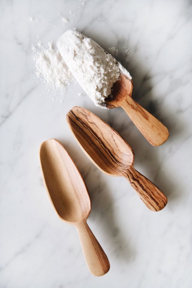 Olive Wood Flour Scoop