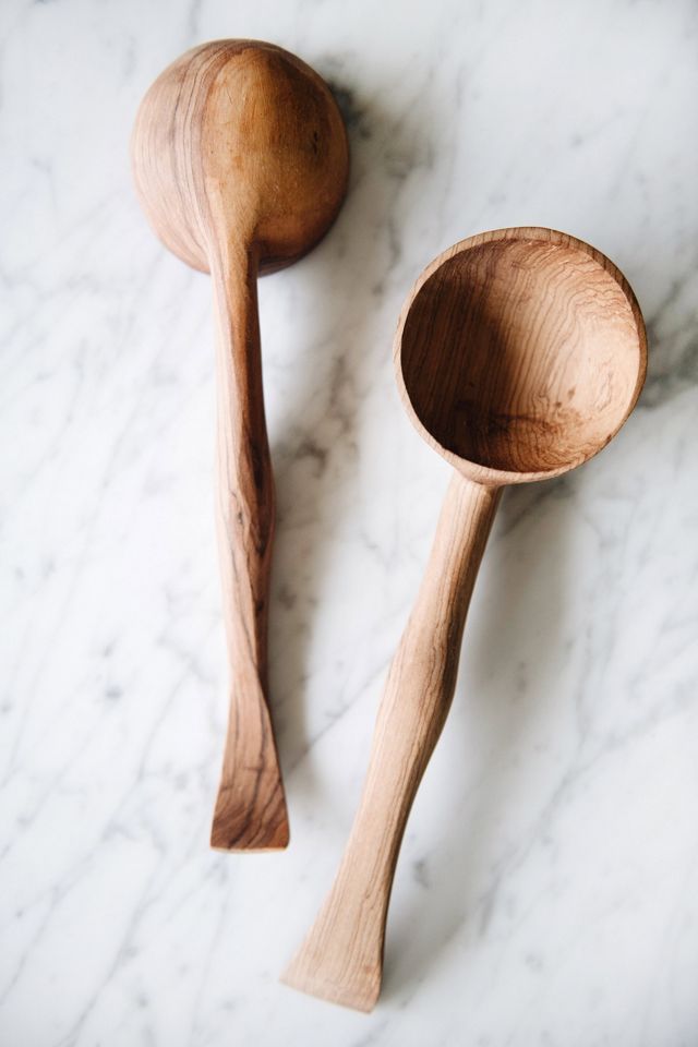 BeldiNest Olive Wood Soup Ladle