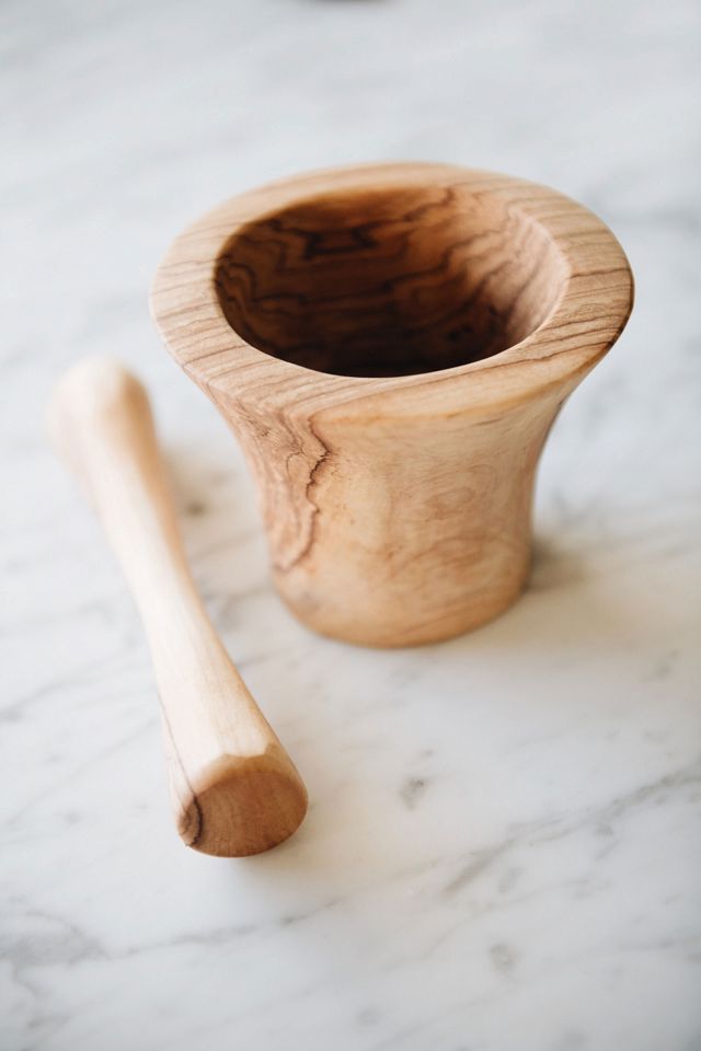 Olive Wood 7″ Pestle & Mortar – UNIQUE-TOUCHES®