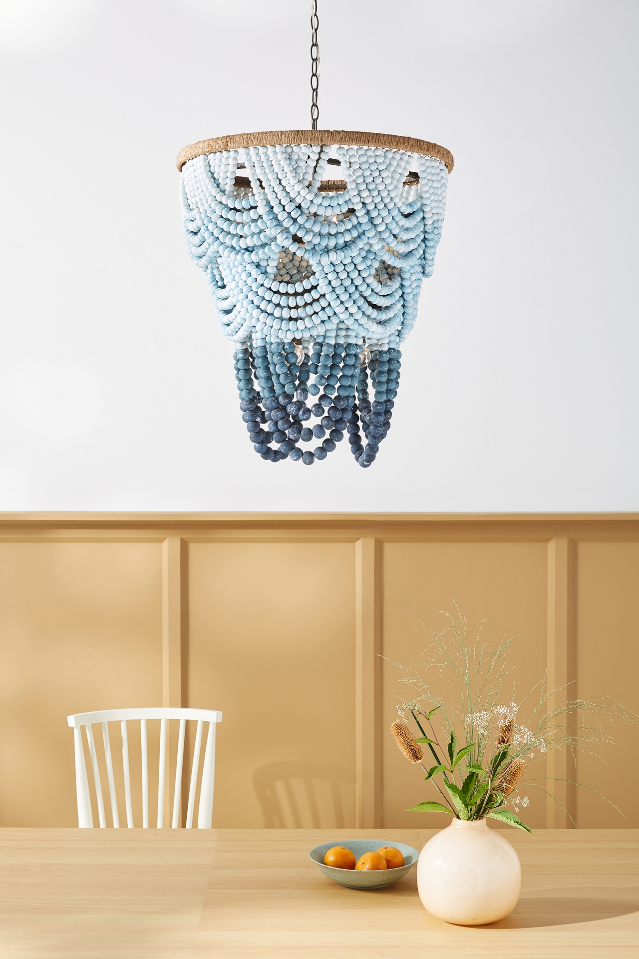 Aquamarine Beaded Chandelier