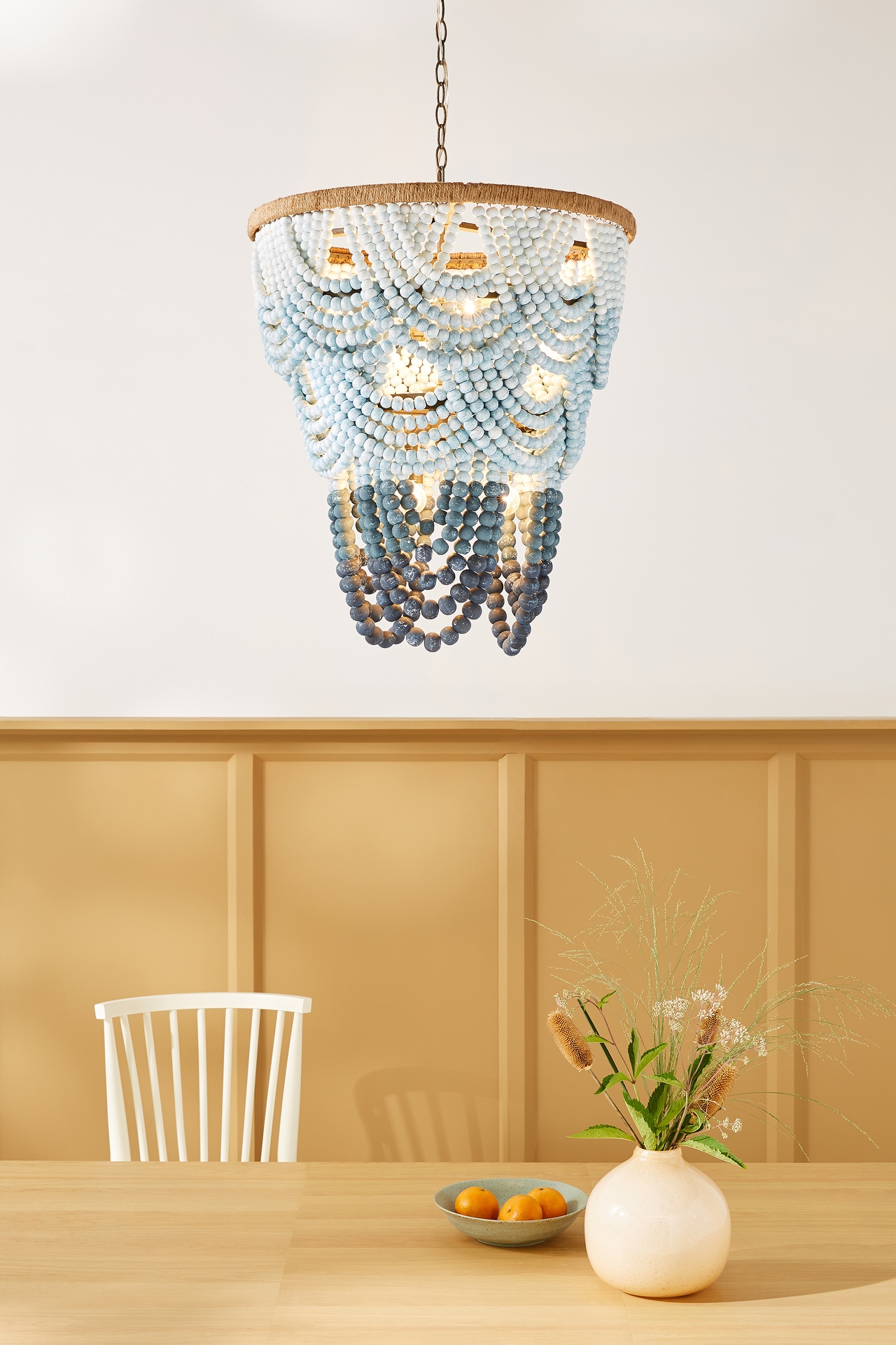 Aquamarine Beaded Chandelier