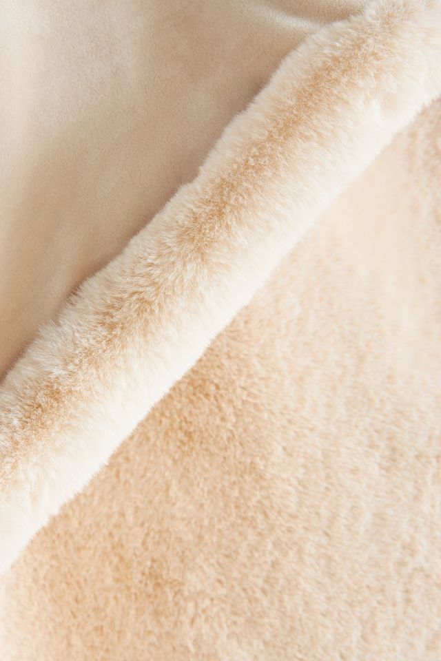 Sophie Faux Fur Throw Blanket | Anthropologie