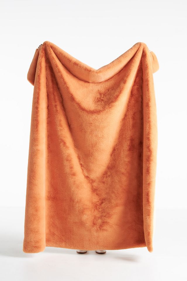 Sophie Faux Fur Throw Blanket | Anthropologie