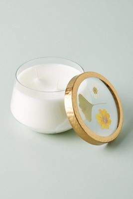 Floral Press Candle