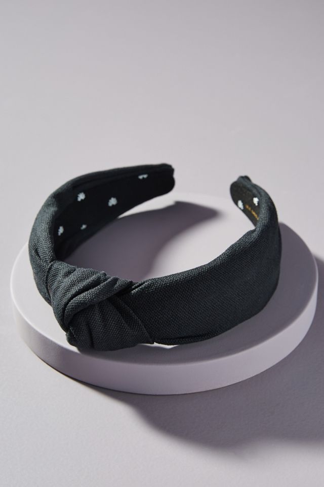 Lele Sadoughi BLACK WOVEN HEADBAND Lele Sadoughi Knotted Crystal Woven Headband | Neiman Marcus main image 4