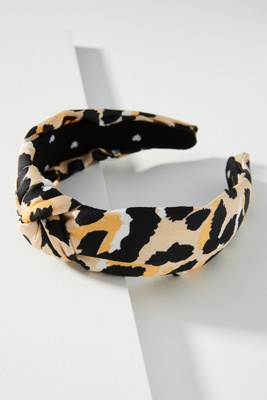 Anthropologie  Lele Sadoughi Cheetah Blush Hair Bow Lele Sadoughi Leopard Headband | Anthropologie main image 3