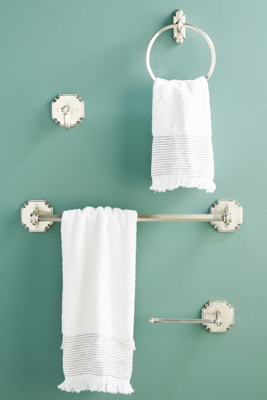 Anthropologie Raina Towel Bar In Silver