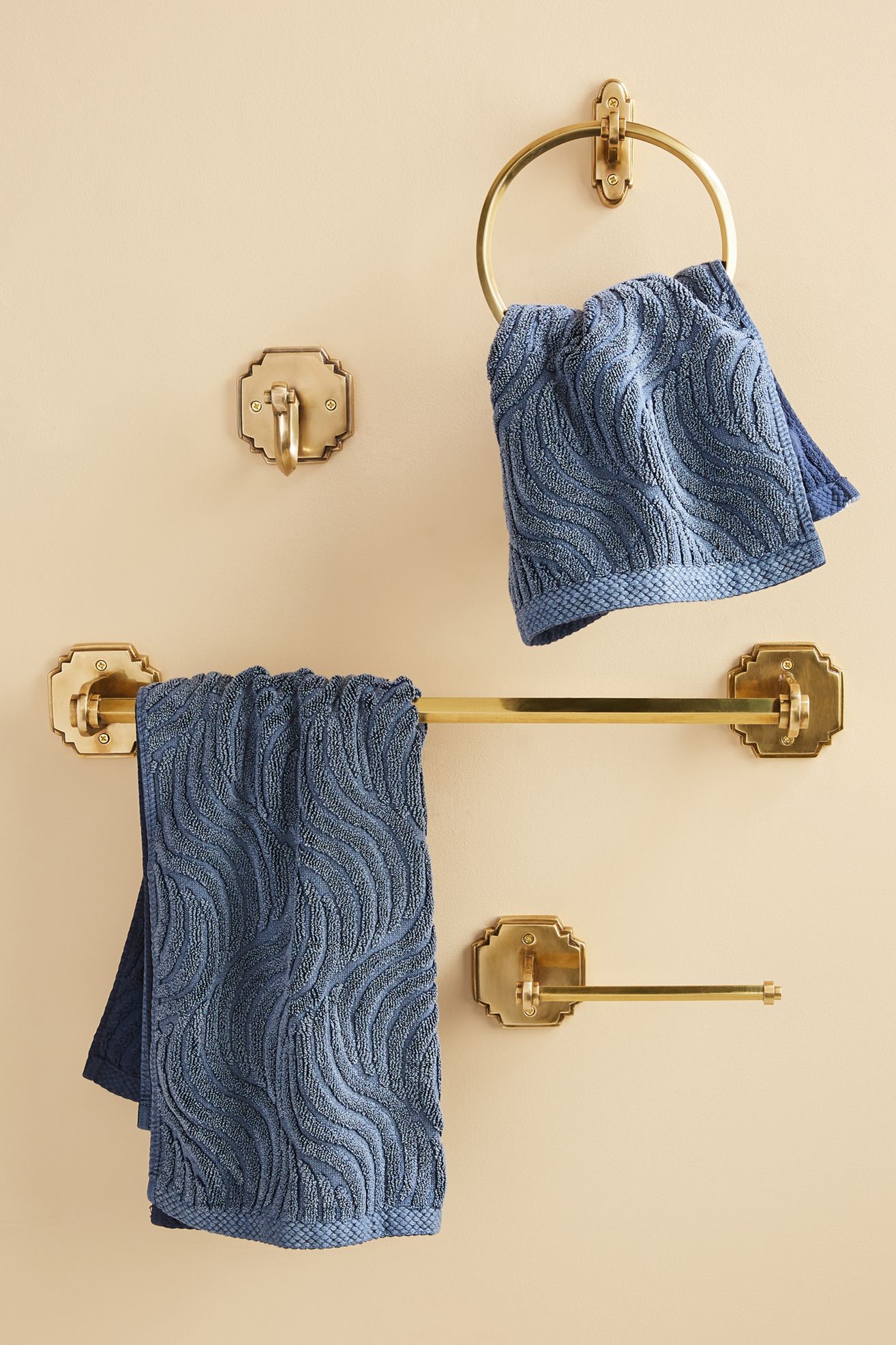 Raina Brass Towel Bar - Antique Brass, One Size